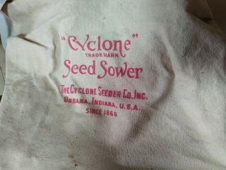 Vintage Cyclone Seed Sower - Hand Crank Seed Spreader Urbana Indiana