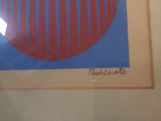 Vintage Japanese artist SIMON TASHIMOTO small Silkscreen PRINT modern art A/P 3