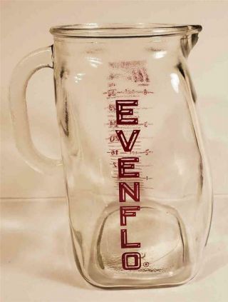 Vintage Evenflo Baby Formula Glass 4 Cup 1 Qt.  Measuring Cup Pitcher Euc