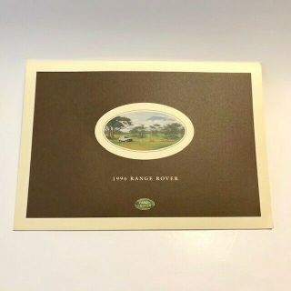 Range Rover 1996 Model Year Vehicle Brochure Authentic North America
