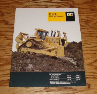 1996 Caterpillar D11r Track - Type Tractor Sales Brochure 96 Cat