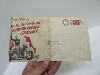 Vintage 1948 Motorcycle Foldout Sales Brochure