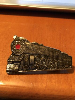 Pennsylvania Railroad Silver Color Metal Locomotive Lapel Hat Pin Train Prr