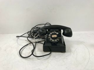 Antique Bell System Western Electric 302 Black F1 Rotary Telephone Vintage 1940s
