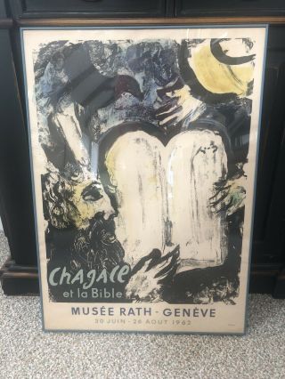 1962 Marc Chagall Exhibition Poster,  Chagall Et La Bible