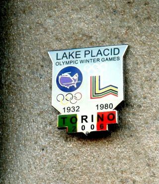 1932 1980 Logo Lake Placid 2006 Torino Winter Olympic Games Pin Enamel