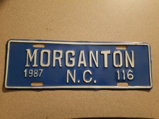 Morgantown North Carolina License Plate Metal Sign