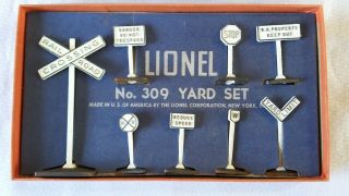 Lionel Trains No.  309 Yard Set Railroad Sign Vintage Complete