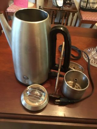 Vintage 70s General Electric 12 Cup Automatic Electric Percolator Coffee Pot