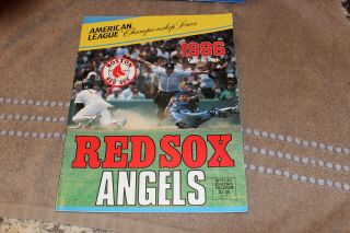 1986 Baseball Alcs Program (boston Red Sox V California Angels)
