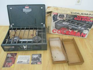 Coleman 2 Burner Stove 425f In Orig.  Box & Papers - Great - Fast