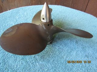 Mercury antique outboard motor KG7 KF7 bronze propeller 10hp 194 - 52 with adapter 3