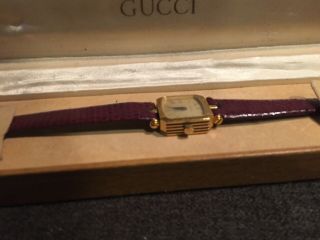 Vintage Gucci Red Green Stripe Watch Authentic