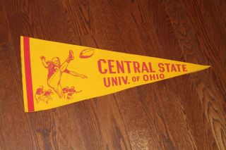 Vintage Central State Of Ohio University Marauders Full - Size Football Pennant