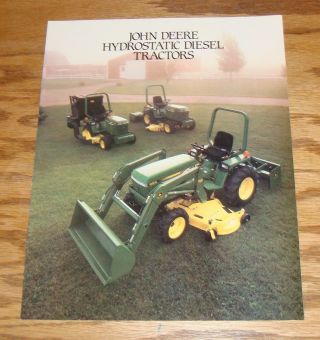 1986 John Deere Hydrostatic Diesel Tractor Sales Brochure 655 755 855