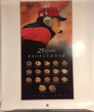 Nebraska Cornhuskers Tom Osborne - 25 Years Of Excellence Poster (28” X 22”)