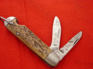 Vintage Winchester Usa 3 - 3/8 " 2 Blade Bone Ez Open Jack Knife