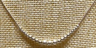 925 Sterling Silver Vintage Ball Bead Necklace Southwestern Estate 9/528