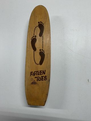 Vintage Nash Fifteen Toes Skateboard Sidewalk Surfboard W/ Metal Wheels