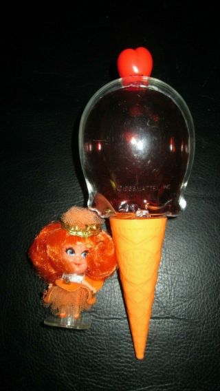 Vintage Liddle Kiddles Orange Ice Cream Cone Kone With Little Doll Sweet Treat