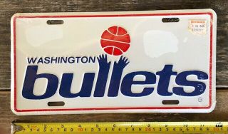 Vintage Washington Bullets Nba Basketball Team License Plate Wrapping