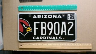 License Plate,  Arizona,  Nfl Football,  Cardinals,  Fb 90a2