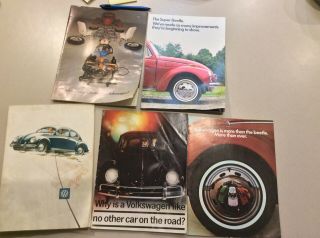 Five Vintage Volkswagen Brochures From 50s And 60s