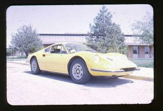 Ferrari Dino 206/246 Gt - 1971 Street Scene - Vintage 35mm Car Slide