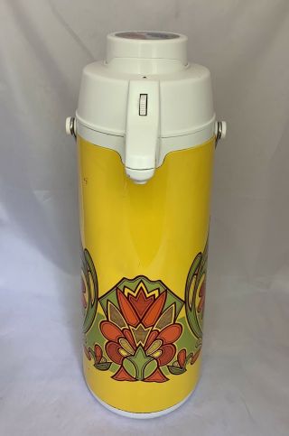 Kujaku The Peacock Vacuum Vintage Retro Japanese Hot/cold Pump Thermos With Case