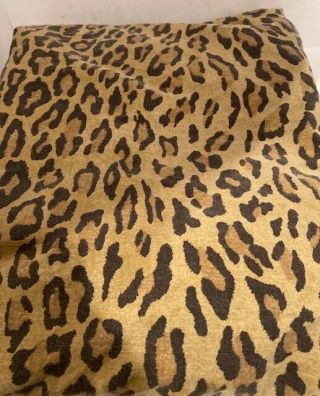 Vintage Ralph Lauren Leopard Flat Queen Sheet " Aragon " 3964