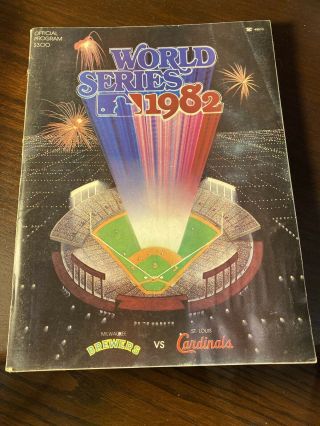 1982 World Series Official Program St.  Louis Cardinals Vs Milwaukee Brewers