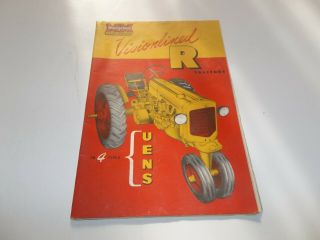 Vintage 1949 Minneapolis Moline R Tractors Colored Brochure Advertising