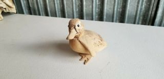 Vintage Wooden Hand Carved Duck Decoy Duckling