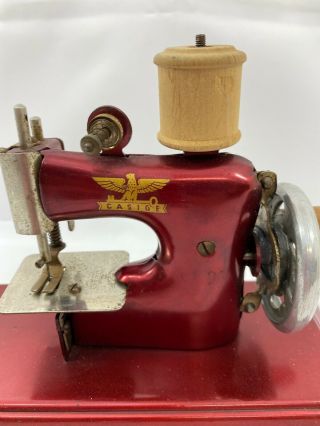 Antique 1940’s CASIGE Germany British ZONE Hand Crank Childs Sewing Machine 2