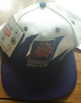 Vintage Phoenix Suns Nfl Cap Hat Official Licensed With Tags Purple & White