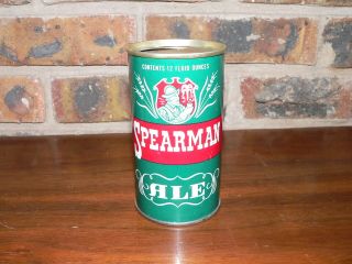 Vintage Spearman Ale Straight Steel Pull Tab Beer Can Century Brewery Corp.