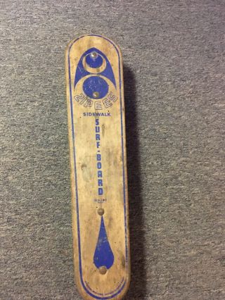 Vintage Zipees Sidewalk Surf Board
