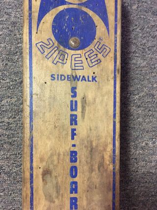 Vintage Zipees Sidewalk Surf Board 3
