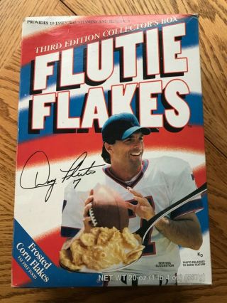 1999 Buffalo Bills Doug Flutie Flakes Cereal Third Edition With Cereal