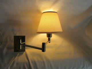 Vintage Brass Swing Arm Lamp,  Wall Lamp,