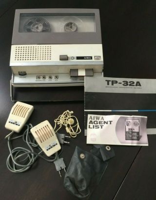 Vintage Electronics Aiwa Tp - 32a Reel To Reel Tape Recorder Audio Instructions