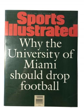 Sports Illustrated University Of Miami Football June 12,  1995 No Label
