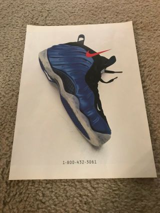 Vintage 1997 Nike Air Penny Hardaway Iii 3 Shoes Poster Print Ad 90s Royal Blue