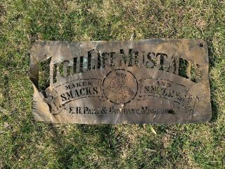 Vtg Antique High Life Mustard Milwaukee,  Wi Copper Printing Stencil