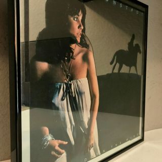 Vintage Linda Ronstadt Hasten Down The Wind - Framed Mirror - EX 2