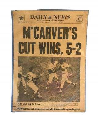 Mccarver/ Bob Gibson Ny Daily News 1964 Entire Section Of The Newspaper