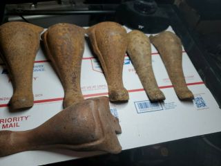 6 Antique Claw Foot Bathtub Tub Feet Cast Iron Legs