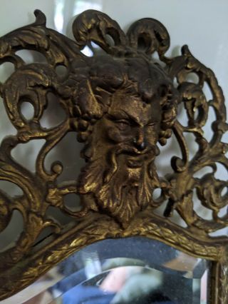 Bacchus Antique Victorian B&h Bradley And Hubbard Hanging Mirror Heavy,  Beveled