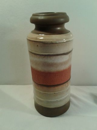 Vtg Modernist Scheurich Lava Ceramic Vase W - Germany 517 - 30