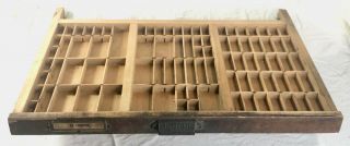 Vintage Wood Hamilton Printers Type Set Cabinet Drawer Tray.  Ready To Hang